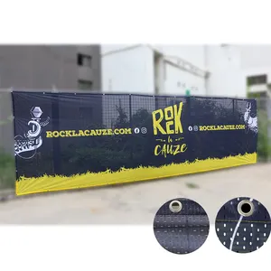 Custom design printing fence hanging Polyester Fabric polyester Mesh Banner