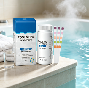 Offre Spéciale : Kit de 100 bandelettes de test 5-en-1 <span class=keywords><strong>pour</strong></span> l'eau de piscine et de <span class=keywords><strong>spa</strong></span> (pH, Bromure, Chlore, Dureté) - Product Image 6