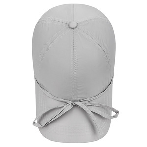 Women's Baseball Cap With Bow Tie Quick Drying Sun Protection Breathable Mesh Gray - Product Image 4