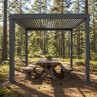 Pergola bioclimatique de style européen en aluminium 3x4m, toit à lames orientables imperméable, gazebo moderne, pavillon de jardin, prix d'usine, kit