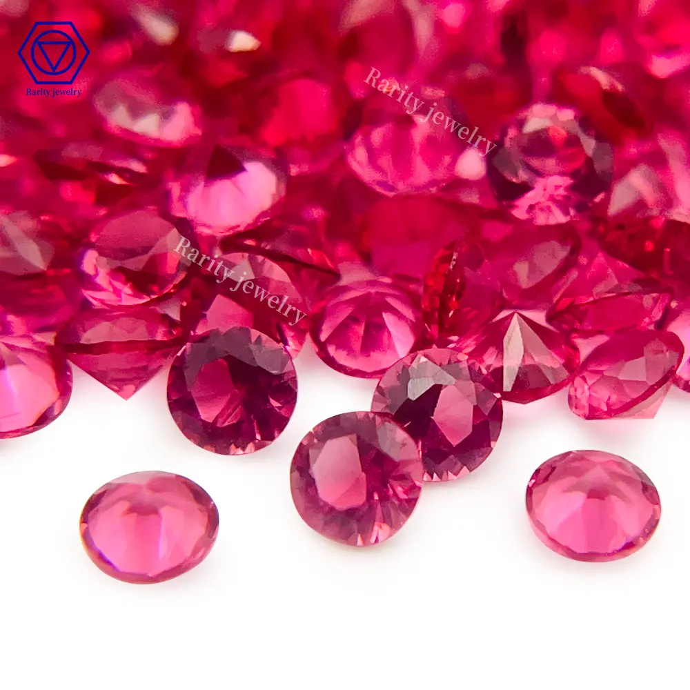 Редкость, быстрая доставка, розово-красный, 1- 4 мм, синтетический стеклянный камень, круглые блестящие огранки, незакрепленные драгоценные камни, стеклянные камни