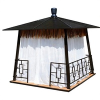 Pavillon de luxe en alliage d'aluminium, personnalisable, moderne, pour jardin, avec toit imperméable, cadre thermolaqué, modèle Manxiang A004
