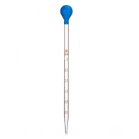 Pipette de transfert en verre graduée de 5 ml de Tiandi Lab avec bouchon en caoutchouc bleu