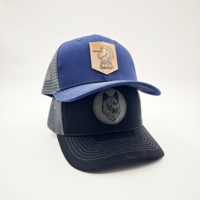Gorras Richardson Personalizadas con Parche de Cuero, Logotipo Bordado, Malla de Rizo, Gorra Trucker de 6 Paneles, Estilo Hip Hop 112, MOQ Bajo