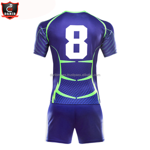 Cómodo uniforme de rugby del fabricante de Pakistán, hecho a medida, impresión por sublimación, camisetas transpirables, pantalones cortos de manga corta - Product Image 2