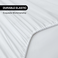 Draps de lit blancs de luxe pour hôtel, 100% coton, 300 fils, taille Queen, pour l'hôtellerie