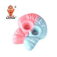 Bonbons en gros en forme de crânes de dessin animé, saveur fruitée, multicolores, pour Halloween