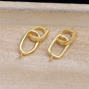 Composant de collier semi-fini en argent S925, boucle carrée baroque DIY, fantaisie 5498, accessoires et composants de bijoux - Product Image 1