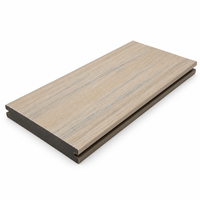 Papan Dek WPC Solid Co-extrusion Anti-Slip Tahan Air Tahan UV Motif Kayu untuk Lantai Luar Ruangan, Taman, Patio, Kolam Renang, Balkon