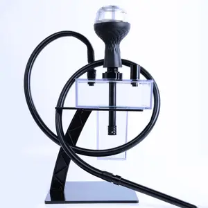 T形长期塑料hooka锅丙烯酸阿拉伯水烟单管和口尖水烟