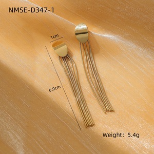 New Fashion Long tassel Trendy zircon earrings with Holes <b>Ear</b> Wearing Stainless Steel fashion <b>stud</b> earrings <b>for</b> <b>Men</b> Women - Product Image 5