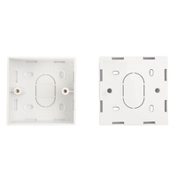 86*86*32 Boîte extérieure arrière en plastique de type britannique pour interrupteur mural et prise de courant d'escalier Boîte de montage de lumière de marche Boîte de jonction