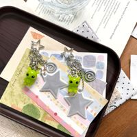 Pendentif étoile alien mignon et cool AM, style Ins, breloque de sac transfrontalière