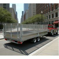 Remorque utilitaire fermée de 16 pieds à double essieu avec porte latérale pour le déménagement, le stockage et le transport de marchandises avec cage