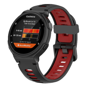 Correa de silicona deportiva para <span class=keywords><strong>Garmin</strong></span> <span class=keywords><strong>Forerunner</strong></span>, banda amigable con la piel de doble color, de alta calidad, 220, 230, 235, 620, 630, <span class=keywords><strong>735XT</strong></span> - Product Image 1