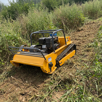 Tondeuse à fléaux sur chenilles télécommandée 1200 mm pour terrains en pente, idéale pour le désherbage et le contrôle des mauvaises herbes