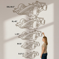 Décoration murale 3D en métal découpé au laser, motif voiture de course F1 2026 personnalisée, finition antirouille, tailles sur mesure pour les amateurs de voitures et les fans de F1
