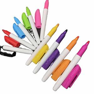 Marqueur pour tableau blanc personnalisé avec logo, vente en gros, plusieurs couleurs, pointe oblique permanente, non toxique, lavable à sec - Product Image 1