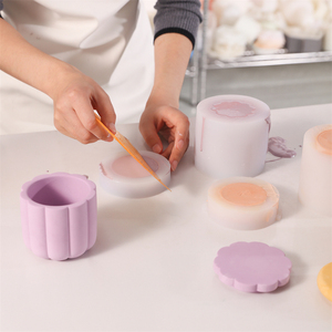 תבנית בטון לצנצנת נרות של ניקול עם מכסה, תבנית להכנת כלי נרות DIY, תבנית גבס וצמנט, עיצוב לבית - Product Image 6