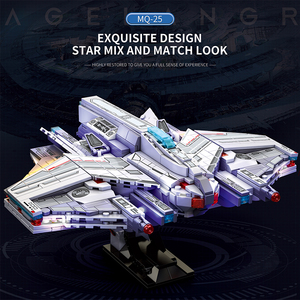 Reobrix 787 Serie Lagrange MQ-25, Bloques de Construcción de Modelo de Barco de Artillería con Misiles, Aeronave de Ataque Pesado, con Luz - Product Image 4