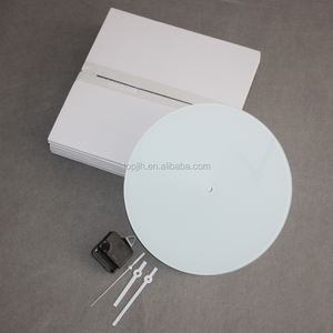 Topjlh Sublimation Blanks Regalos personalizados Relojes de pared de vidrio Relojes imprimibles para sala de estar Dormitorio Oficina Decoración para el hogar LOGO - Product Image 6