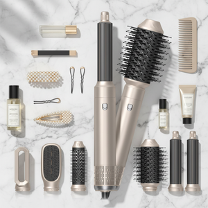 แปรงลมร้อน 5 in 1 แบบพกพา เครื่องเป่าผมขนาดเล็กพร้อมหัวกระจายลม ความเร็วสูง เครื่องจัดแต่งทรงผมมืออาชีพ ชุดอุปกรณ์จัดแต่งทรงผม - Product Image 3