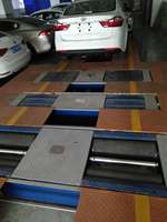 AA4C 5 en 1 voie d'essai de véhicule Équipements d'inspection de véhicules Double plaques Suspension à glissement latéral Compteur de vitesse Testeur de frein à rouleaux