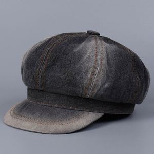 Nouvelle Arrivée 2025 – Casquette Gavroche Rétro Tie-Dye Délavée Style Vintage pour Hommes et Femmes – Tendance Mode Simple et Décontractée – Béret en Jean - Product Image 1