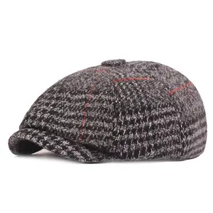Tùy Chỉnh Kiểm Tra Người Đàn Ông Của Newsboy Beret Mũ Phẳng Unisex Giản Dị/Bãi Biển/Đảng Phụ Kiện Cho Người Lớn - Product Image 5