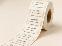 Étiquettes adhésives personnalisées en PET écologiques et résistantes à la chaleur pour flacons cosmétiques de soins de la peau, forme rectangulaire, impression de logo personnalisée