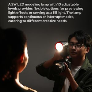 แฟลชไร้สาย Godox V100 <span class=keywords><strong>C</strong></span> สำหรับถ่ายภาพแบบพกพา กำลังไฟ 100W สีดำ ระบบ TTL อัตโนมัติ อุณหภูมิสี 3300K+200K สำหรับกล้อง <span class=keywords><strong>Fujifilm</strong></span> ขายส่ง - Product Image 5