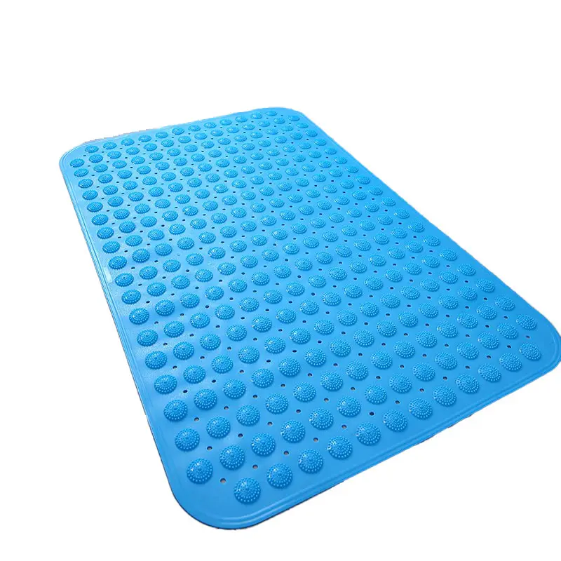 Eco-friendly PVC Non-slip Bath Mat With Drain Holes & Suction Cups Anti Slip Shower Bath Tub Mat