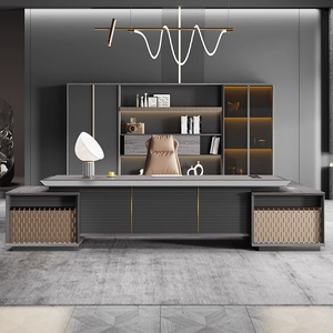 LBZ-82-11 thiết kế hiện đại sang trọng Ông Chủ bàn văn phòng đồ nội thất quản lý bàn làm tại Trung Quốc CEO bàn với CE văn phòng bàn - Product Image 3