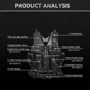 Chaleco Táctico Profesional para Exteriores, Ultraligero, para Entrenamiento de Airsoft, Ajustable, para Adultos, Chaleco Portaplacas para Juegos de Batalla CS - Product Image 5