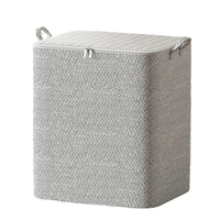 Sac de rangement de couette non tissé avec couvercles fermeture éclair pliable vêtements poubelles de couette conteneur grande capacité sac anti-poussière organiser