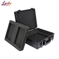 Boîte de rangement en aluminium noir sur mesure, boîte à outils professionnelle en aluminium avec insert en mousse pré-découpé pour équipement de test