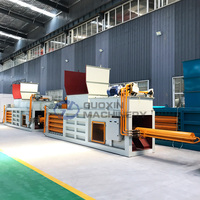 GUOXIN Presse à balles hydraulique Machine à emballer les déchets de pneus en plastique vieux tissu en aluminium Presse à balles compacteur de déchets solides