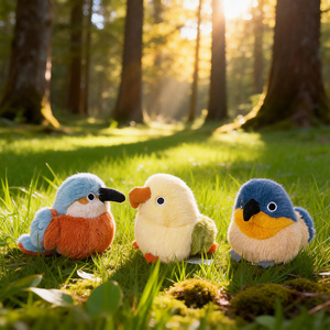 Groothandel op maat gemaakte pluche vogelspeelgoed, levensechte vogelpop, gewicht met bonen en PP-katoen, zacht speelgoed - Product Image 2