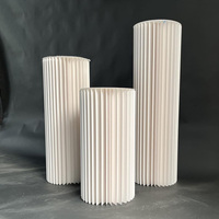Support de décoration de mariage, colonnes romaines en papier pliables pour la décoration de table de mariage