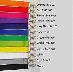 Lanières vierges de différentes couleurs avec logo personnalisé, avec clip de sécurité et dispositif de sécurité détachable, en stock - Product Image 4