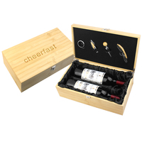 Boîte à vin en bois personnalisée la plus vendue, boîte de rangement en bois de haute qualité avec accessoires pour les amateurs de vin
