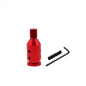 Adaptador de palanca de cambios para coche, aleación de aluminio, M12X1.25, convertidor roscado universal, color rojo - Product Image 3