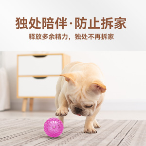 Tpe Pinecone <b>Dog</b> Toy With Food Dispenser For Teething And Dental Care Medium Size - Product Image 3