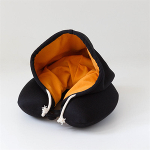 Wholesale Portable <b>Waterproof</b> Travel Memory <b>Foam</b> Pillow New Innovation Soft U-Shape with Hood-Linked Neck Support - Product Image 2