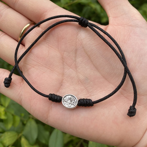Bracelet religieux Saint Michel, cordon noué, fait main, ange gardien, Archange Saint Michel, bracelet catholique - Product Image 5