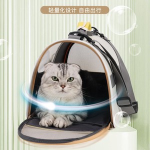 Pet Carrier <b>Cat</b> <b>Backpack</b> Portable Oxford Foldable Large Capacity For Travel With Mesh Window And Comfortable Straps - Product Image 1