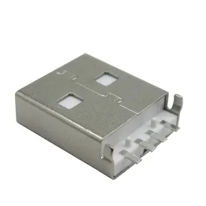 USB מחבר אמצע הר USB 2.0 סוג תקע 4P SMD קיזוז 2.55mm הלחמה פין pcb usb מחבר