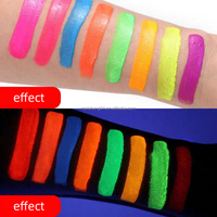 Peinture pour le visage et le corps fluorescente UV 5g, couleurs vives qui brillent dans le noir, professionnelle, non toxique, lavable, couleurs personnalisées, naturelle pour enfants