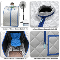 Système de sauna infrarouge à ozone portable pour la maison, tente de sauna à vapeur personnelle pour la détoxification, la relaxation corporelle et la thérapie bien-être
