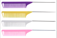 Petits peignes à queue de rat, en plastique, professionnel, en fibre de carbone, de précision avec longue manche, peigne de ramassage de cheveux, pour reflets